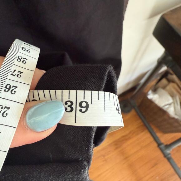 BANANA REPUBLIC | Black Cap Sleeve Square Neck Pencil Dress | Size 10 Tall - Picture 6 of 6